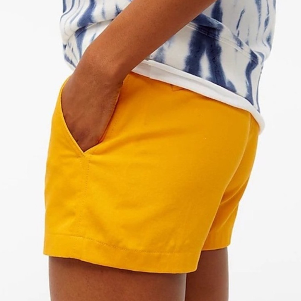 J.Crew Mustard Yellow Chino Shorts 3.5” Inseam NWT Size 6 Summer Bright - Picture 6 of 6